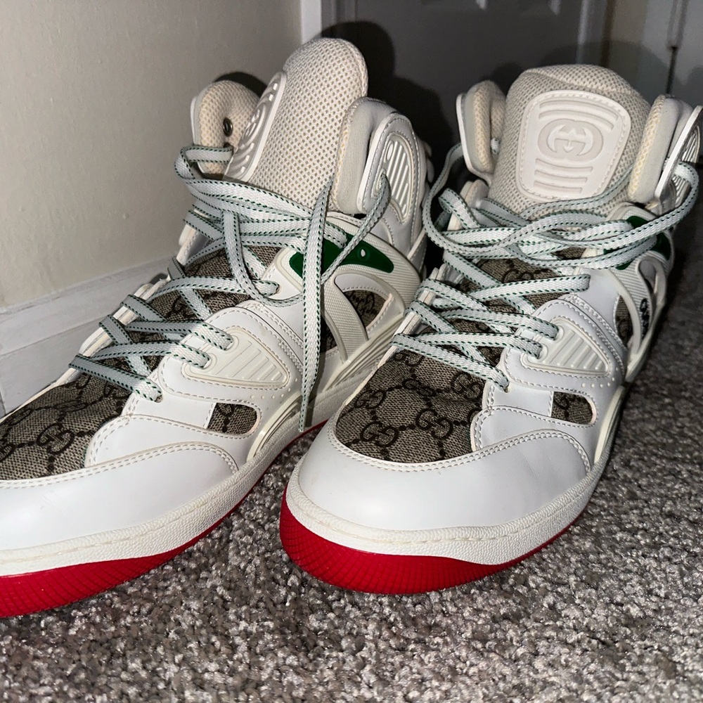 Gucci White and Red Sneakers